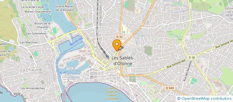 localisation de l'entreprise SYNDICAT COPROPRIETE RES LES AZALEES à LES SABLES D'OLONNE