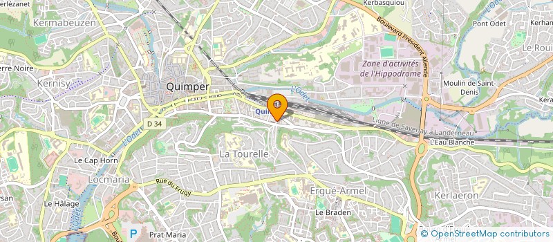 localisation de l'entreprise SYNDICAT COPROPRIETE STE THERESE  QUIMPER