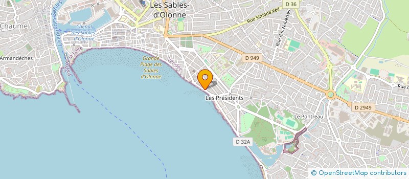localisation de l'entreprise SYNDICAT COPROPRIETE TERRASSES L OCEAN à LES SABLES D'OLONNE