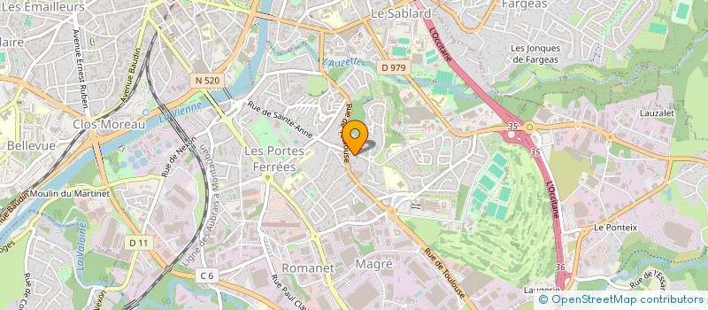 localisation de l'entreprise SYNDICAT COPROPRIETE TOULOUSE STE ANNE à LIMOGES