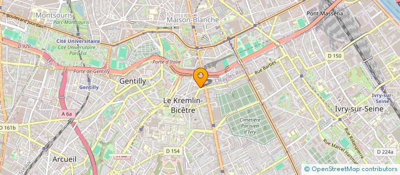 localisation de l'entreprise SYNDICAT COPRORIET 12-14-16 R LECLERC  LE KREMLIN-BICETRE