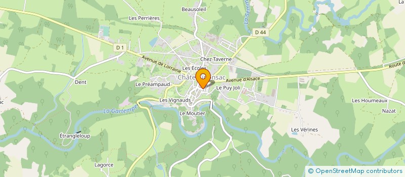 localisation de l'entreprise SYNDICAT COUL GART EAU à CHATEAUPONSAC