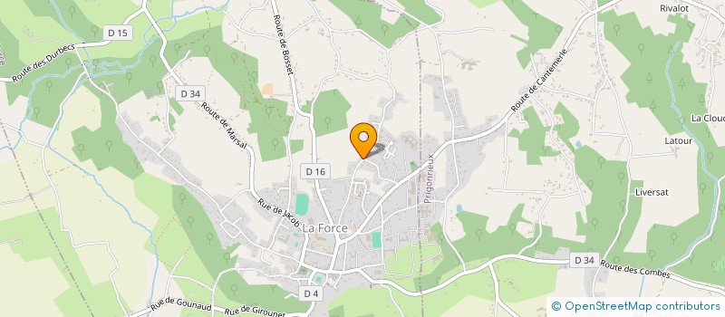 localisation de l'entreprise SYNDICAT D'ACTION SOCIALE AU COEUR DES TROIS CANTONS à LA FORCE