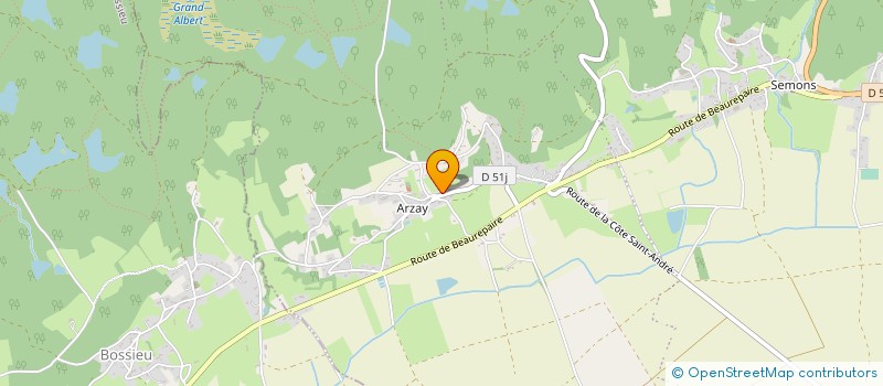 localisation de l'entreprise SYNDICAT D'ALPAGE DES CYTISES à LA COTE-SAINT-ANDRE
