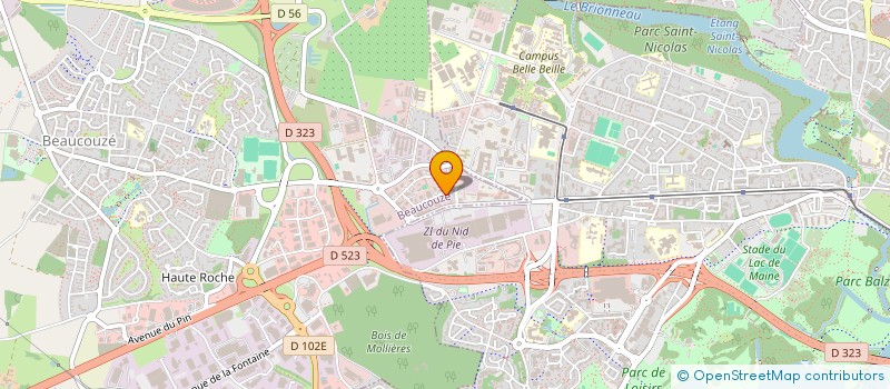localisation de l'entreprise SYNDICAT D'EAU DE L'ANJOU à BEAUCOUZE