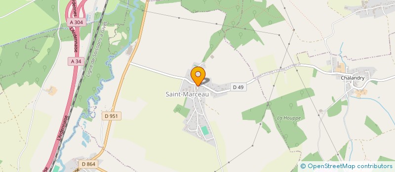 localisation de l'entreprise SYNDICAT D'ELEVAGE HIPPIQUE DU CHEVAL DE TRAIT ARDENNAIS DE L'ARRONDISSEMENT DE MEZIERES  SAINT-MARCEAU