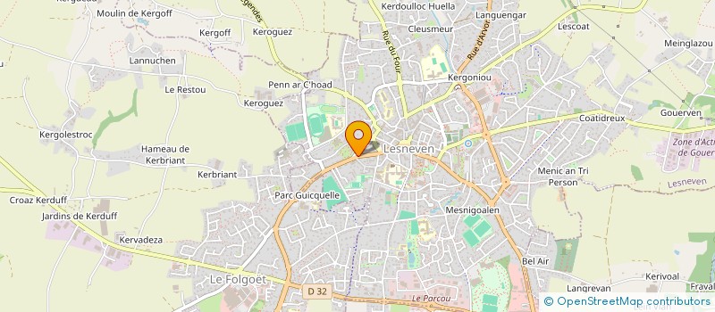 localisation de l'entreprise SYNDICAT D ELEVEURS DU BAS LEON à PLOUDANIEL