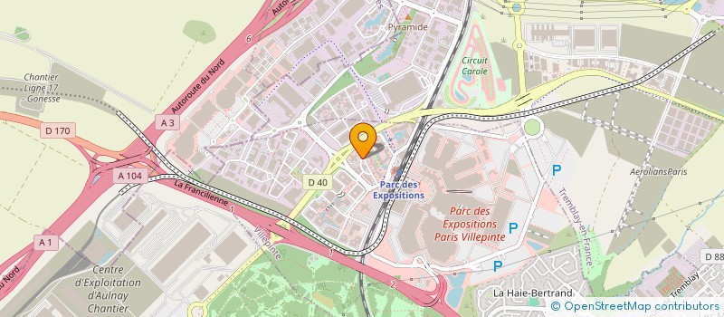localisation de l'entreprise SYNDICAT D'EQUIPEMENT ET D'AMENAGEMENT DES PAYS DE FRANCE ET DE L'AULNOYE SEAPFA à VILLEPINTE