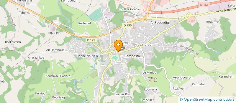 localisation de l'entreprise SYNDICAT D INITIATIVE à ROSTRENEN