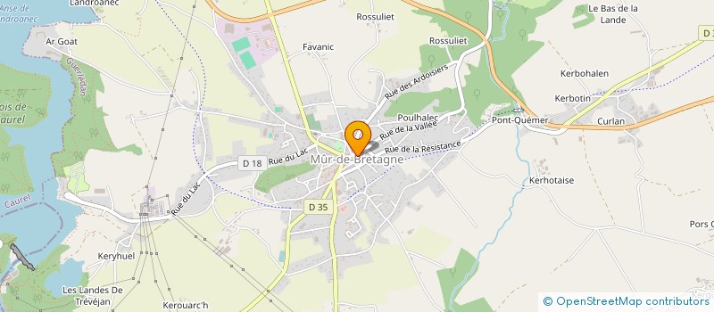 localisation de l'entreprise SYNDICAT D INITIATIVE à GUERLEDAN