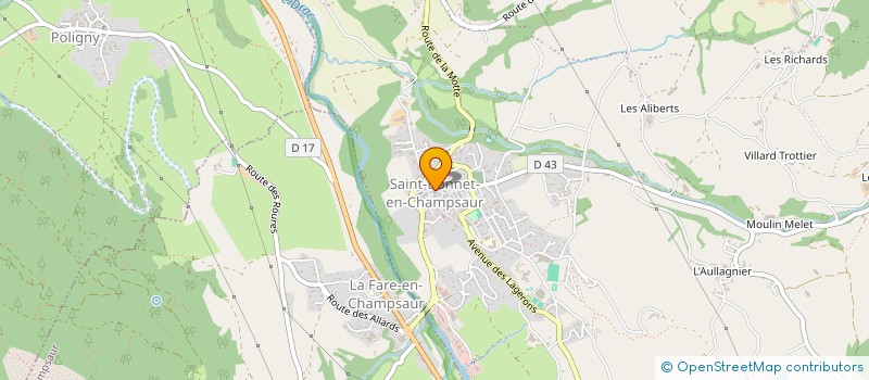 localisation de l'entreprise SYNDICAT D'INITIATIVE  SAINT-BONNET-EN-CHAMPSAUR