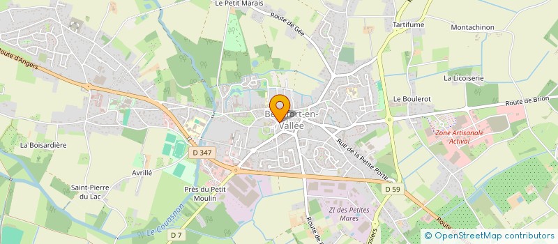 localisation de l'entreprise SYNDICAT D INITIATIVE  BEAUFORT-EN-ANJOU