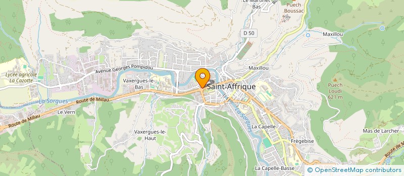 localisation de l'entreprise SYNDICAT D INITIATIVE à SAINT-AFFRIQUE