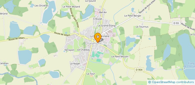 localisation de l'entreprise SYNDICAT D INITIATIVE à CHALAMONT