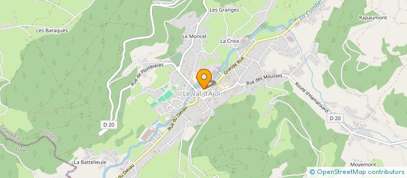 localisation de l'entreprise SYNDICAT D INITIATIVE à LE VAL-D'AJOL