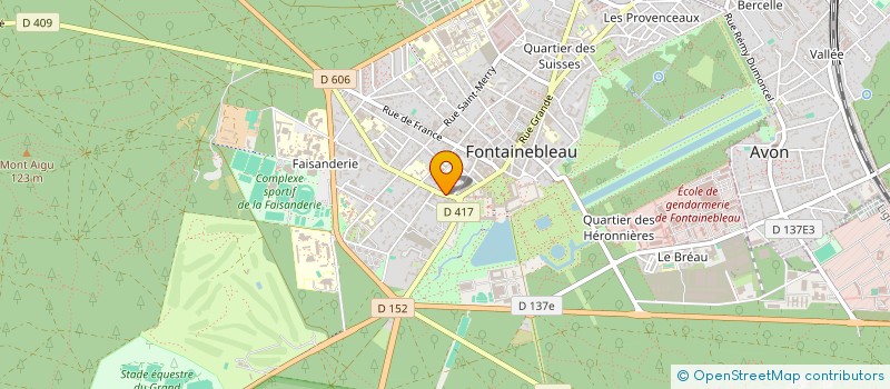 localisation de l'entreprise SYNDICAT D INITIATIVE  FONTAINEBLEAU