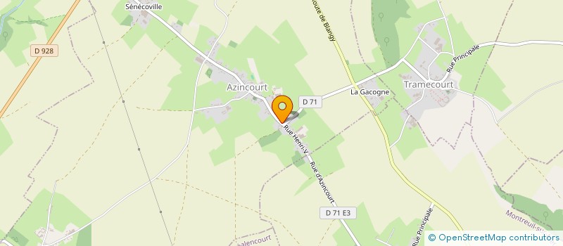 localisation de l'entreprise SYNDICAT D INITIATIVE D AZINCOURT  AZINCOURT