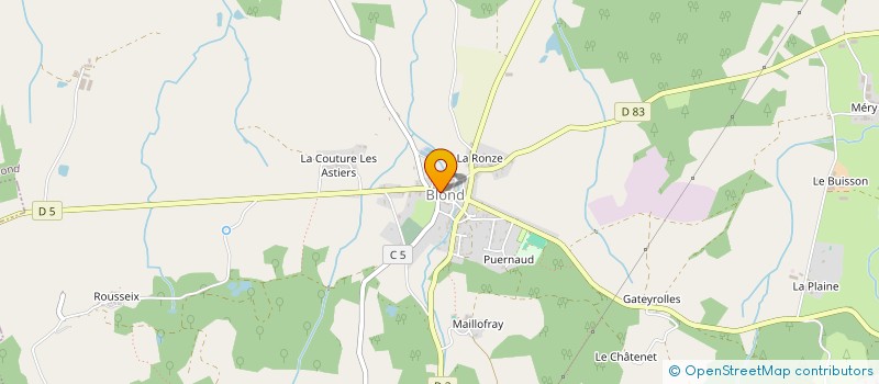 localisation de l'entreprise SYNDICAT D'INITIATIVE DE BLOND  BLOND