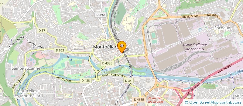 localisation de l'entreprise SYNDICAT D'INITIATIVE ESSI à MONTBELIARD