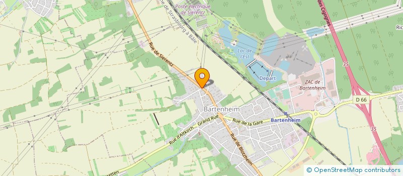 localisation de l'entreprise SYNDICAT D'INITIATIVE PAYS DE SIERENTZ  BARTENHEIM