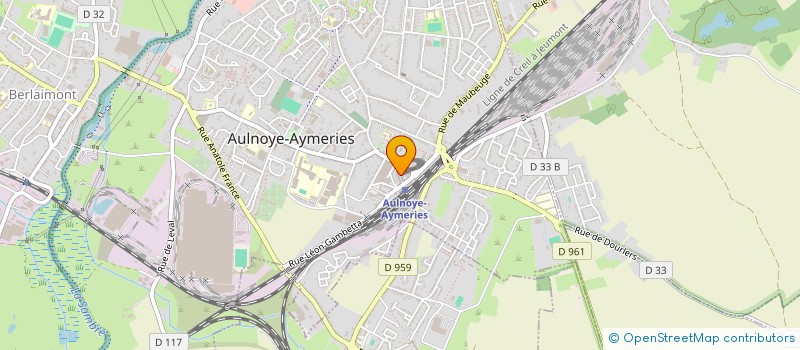 localisation de l'entreprise SYNDICAT D INITIATIVES D AULNOYE AYMERIES à AULNOYE-AYMERIES
