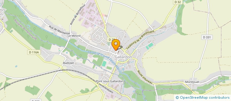 localisation de l'entreprise SYNDICAT D'INITIATIVES LOCALES ET CITOYENNES DU VAL DE VOISE à GALLARDON
