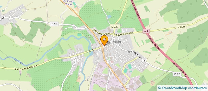 localisation de l'entreprise SYNDICAT D INTIATIVE DE SARRE UNION  SARRE-UNION
