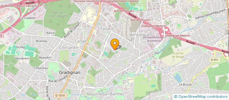 localisation de l'entreprise SYNDICAT DE CARDIOLOGIE D'AQUITAINE CHARENTES POITOU  GRADIGNAN