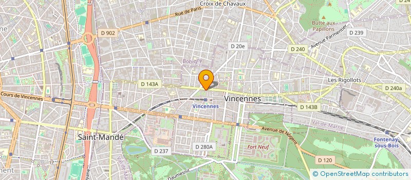 localisation de l'entreprise SYNDICAT DE COPRO 125 R FONTENAY à VINCENNES