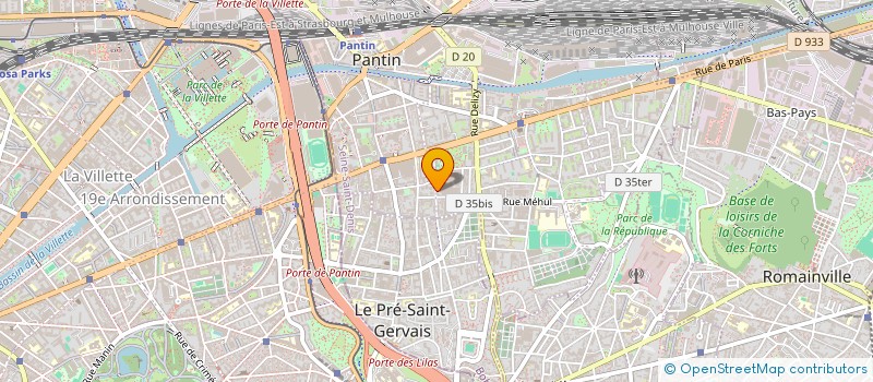 localisation de l'entreprise SYNDICAT DE COPRO 29 ESTIENNES ORVES  PANTIN