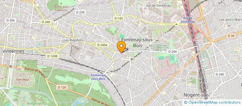 localisation de l'entreprise SYNDICAT DE COPROP 14 RUE MAUCONSEIL à FONTENAY-SOUS-BOIS