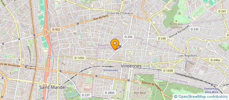 localisation de l'entreprise SYNDICAT DE COPROP 94 RUE DE MONTREUIL à VINCENNES