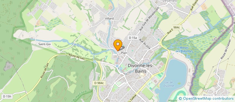 localisation de l'entreprise SYNDICAT DE COPROPRIETAIRES MAISON AUCOUR à DIVONNE-LES-BAINS
