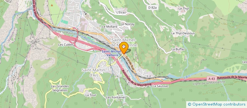 localisation de l'entreprise SYNDICAT DE COPROPRIETE 1 RUE DU GALIBIER  SAINT-MICHEL-DE-MAURIENNE