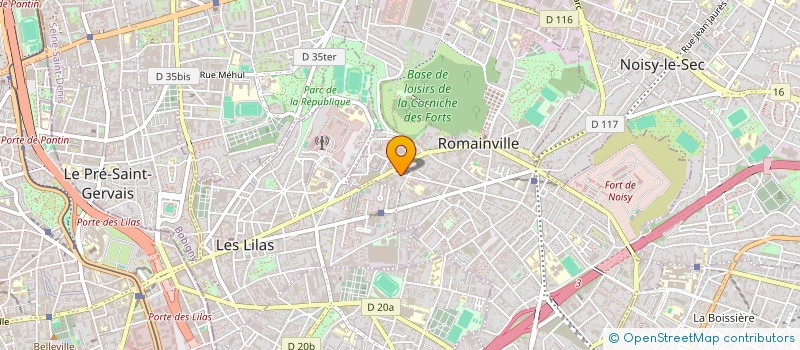 localisation de l'entreprise SYNDICAT DE COPROPRIETE 15/17 WILSON à ROMAINVILLE