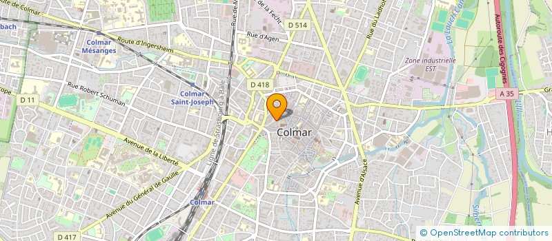 localisation de l'entreprise SYNDICAT DE COPROPRIETE 17 RUE DES TETES  COLMAR