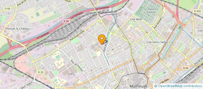 localisation de l'entreprise SYNDICAT DE COPROPRIETE 22 RUE ANNA SCHOEN  MULHOUSE