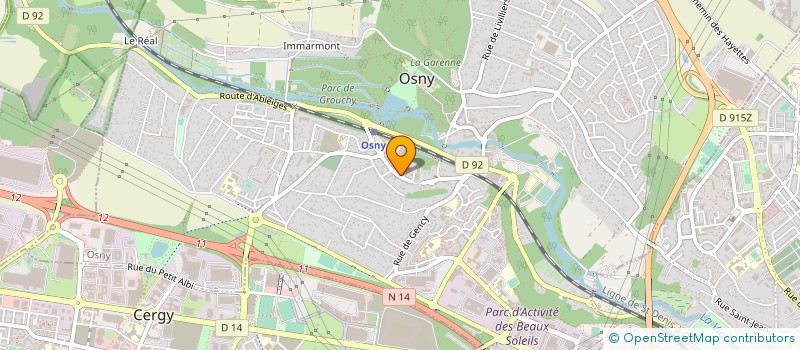 localisation de l'entreprise SYNDICAT DE COPROPRIETE 42T RUE ARISTIDE BRIAND A OSNY  OSNY