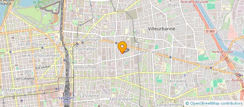 localisation de l'entreprise SYNDICAT DE COPROPRIETE  VILLEURBANNE