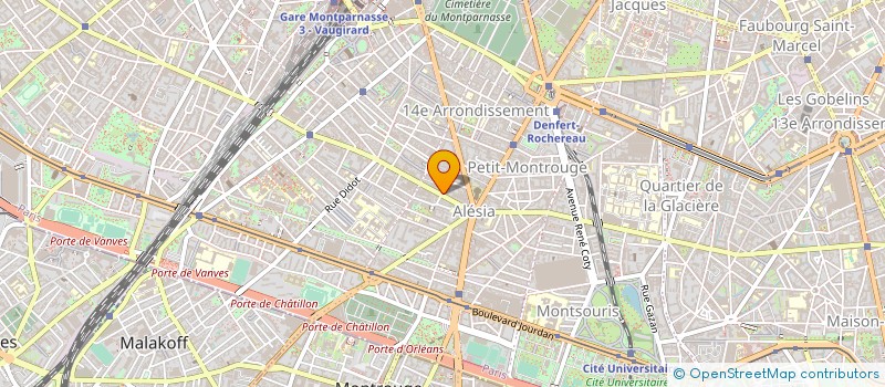 localisation de l'entreprise SYNDICAT DE COPROPRIETE ALESIA  PARIS