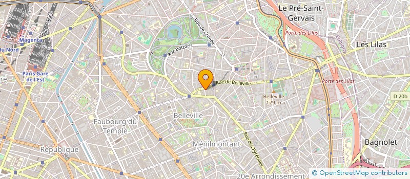 localisation de l'entreprise SYNDICAT DE COPROPRIETE BELLEVILLE  PARIS