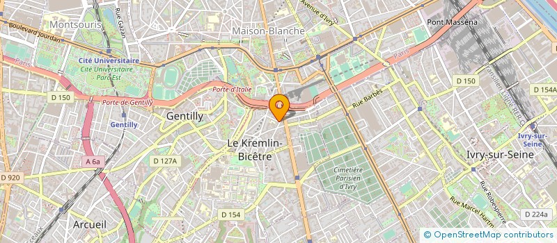 localisation de l'entreprise SYNDICAT DE COPROPRIETE BROSSOLETTE  LE KREMLIN-BICETRE