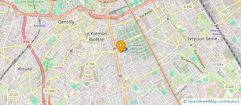 localisation de l'entreprise SYNDICAT DE COPROPRIETE CARNOT  LE KREMLIN-BICETRE