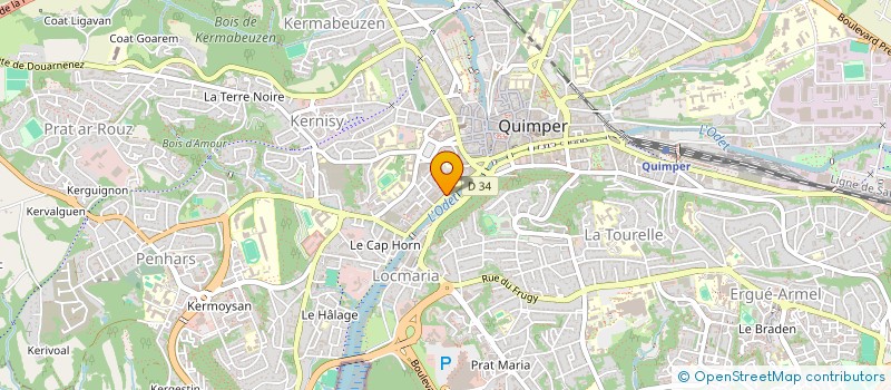 localisation de l'entreprise SYNDICAT DE COPROPRIETE DE LA RESIDENCE 48 BIS QUAI DE L'ODET  QUIMPER