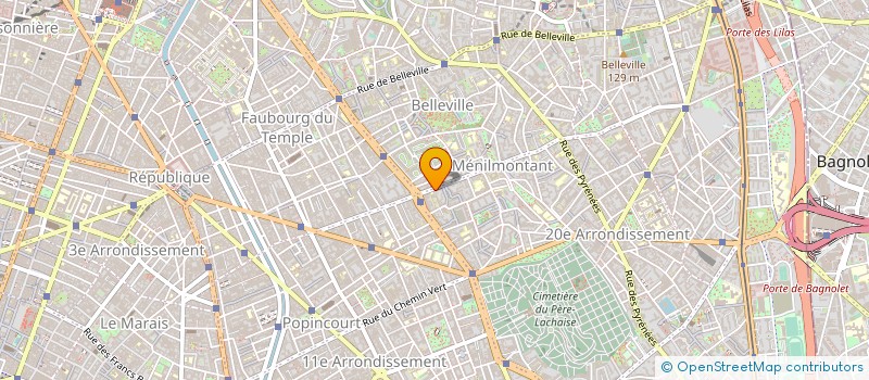 localisation de l'entreprise SYNDICAT DE COPROPRIETE DE MENILMONTANT  PARIS