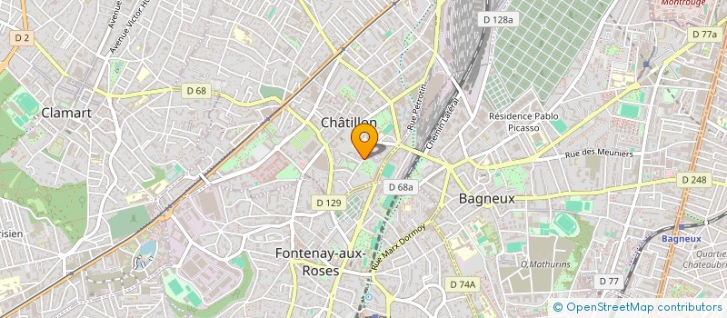 localisation de l'entreprise SYNDICAT DE COPROPRIETE DES PIERRETTES à CHATILLON
