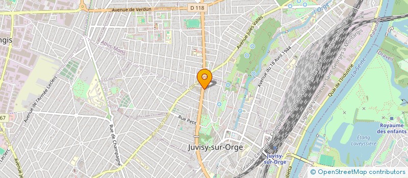 localisation de l'entreprise SYNDICAT DE COPROPRIETE DU 54 AVE DE LA COUR DE FRANCE A JUVISY à JUVISY-SUR-ORGE