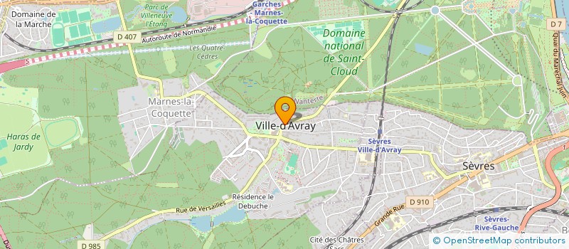 localisation de l'entreprise SYNDICAT DE COPROPRIETE DU 7 RUE DE SAINT-CLOUD 92410 VILLE D'AVARAY à VILLE-D'AVRAY