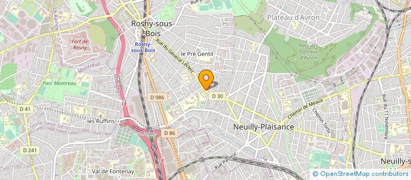 localisation de l'entreprise SYNDICAT DE COPROPRIETE DU GAL LECLERC à ROSNY-SOUS-BOIS