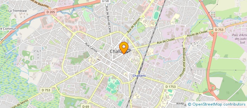 localisation de l'entreprise SYNDICAT DE COPROPRIETE FONTAINE à CHALLANS